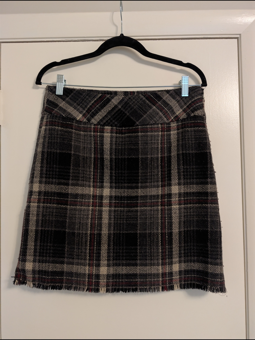 Eddie Bauer Women's Wool Blend Plaid Skirt - Size 4